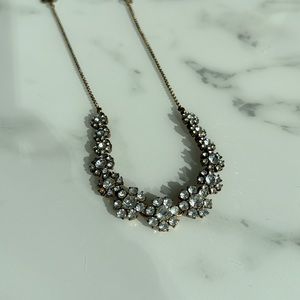 J Crew Crystal Flower Necklace